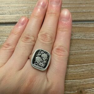 Solid Sterling Silver Signet Size 6 ring